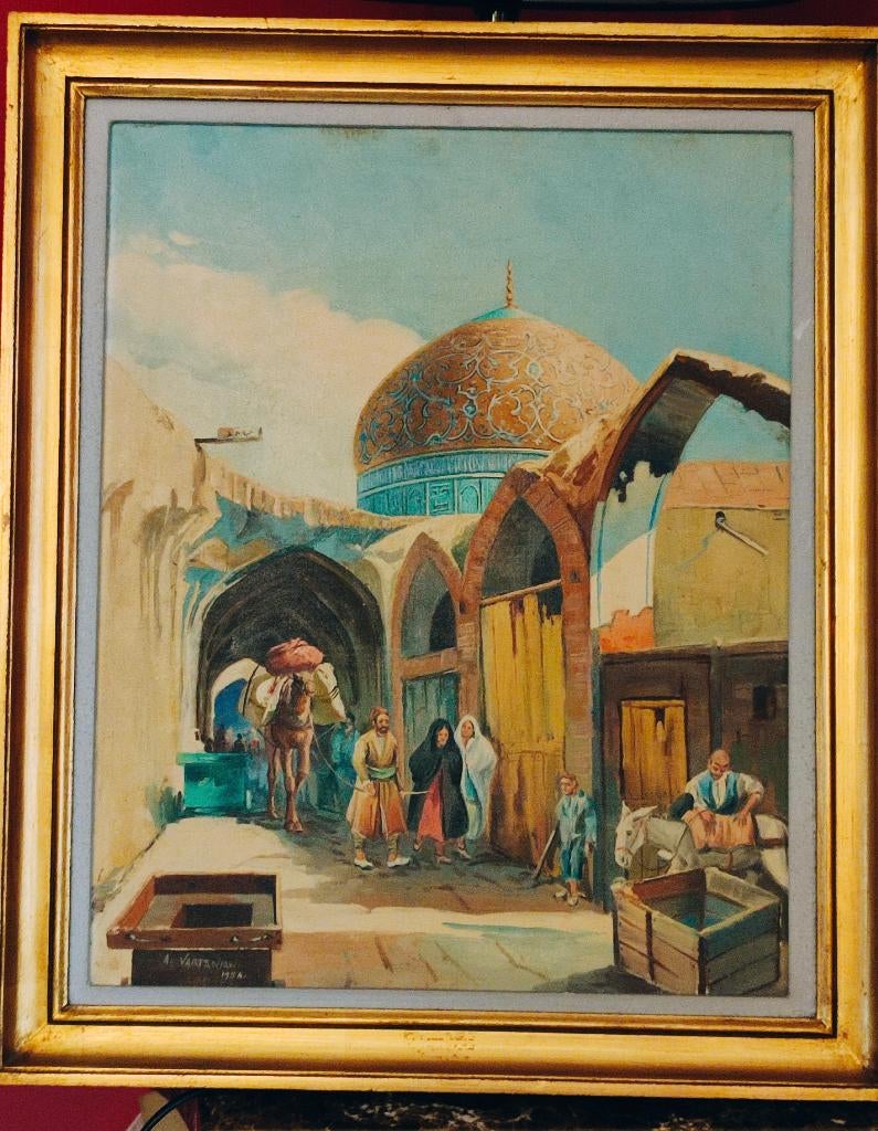 A. Vartanian schilderij " Oriënt scene " 1958, Enlèvement ou Envoi