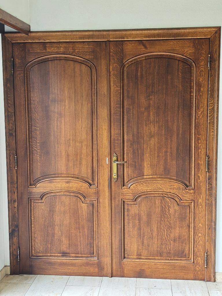 Eikenhouten deuren, Gebruikt, 120 cm of meer, Binnendeur, Ophalen of Verzenden