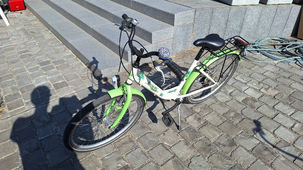 meisjesfiets 24 inch groen/wit, Ophalen, Terugtraprem, 24 inch, Versnellingen