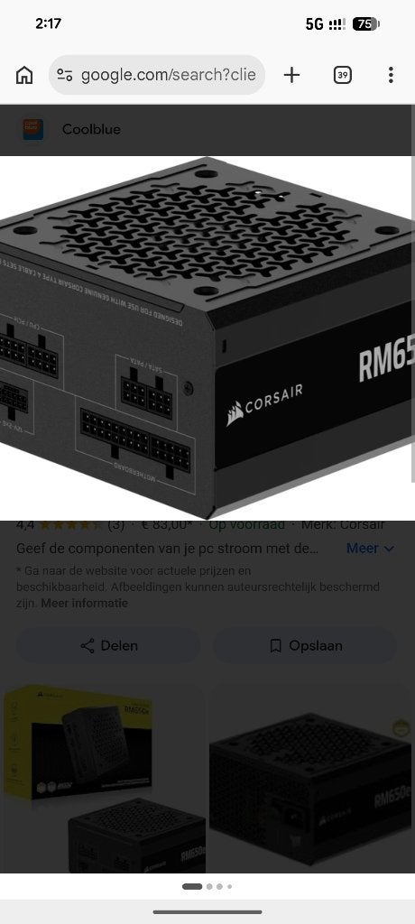 Corsair rm650e power supply, Ophalen, Zo goed als nieuw