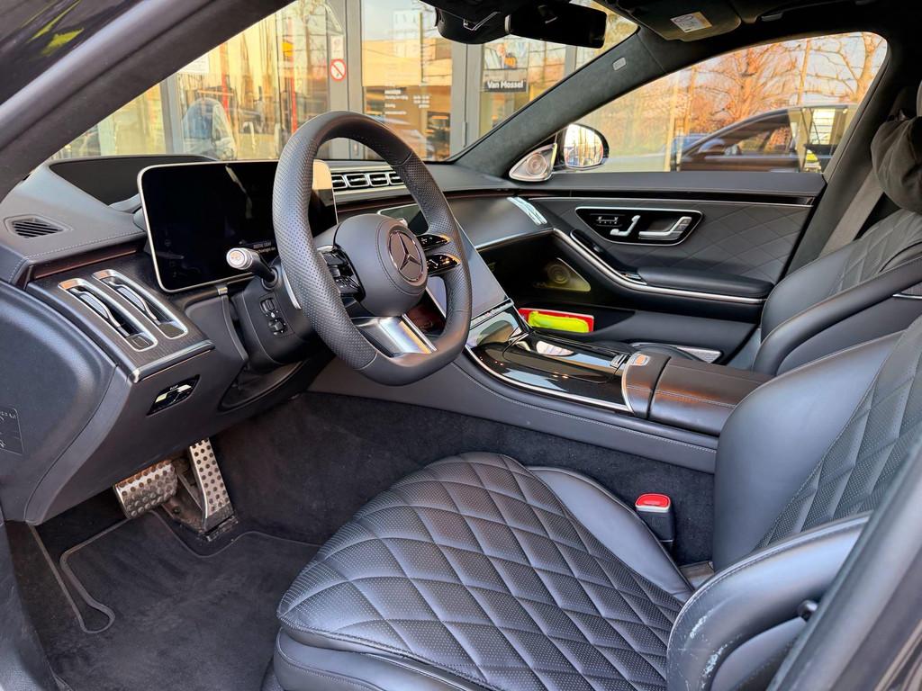 Mercedes-Benz S 580 e 4MATIC AMG LINE + BURMESTER + NAPPA +, Automaat, 4 deurs, Stof, Zwart