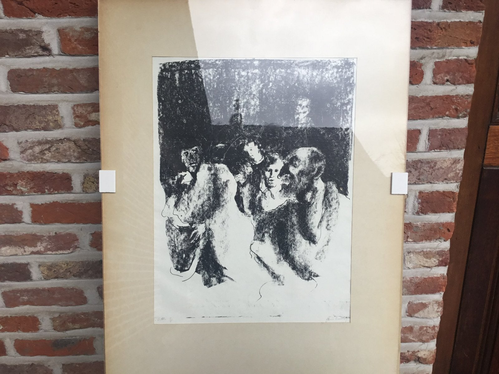 Litho 2/5 van Joris Tinel 1969 afmeting kader 70x50 cm., Enlèvement