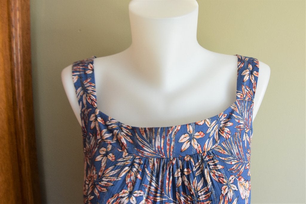 Terre Bleue DAMES JURKEN, Maat 42/44 (L), Zo goed als nieuw, Onder de knie, Blauw