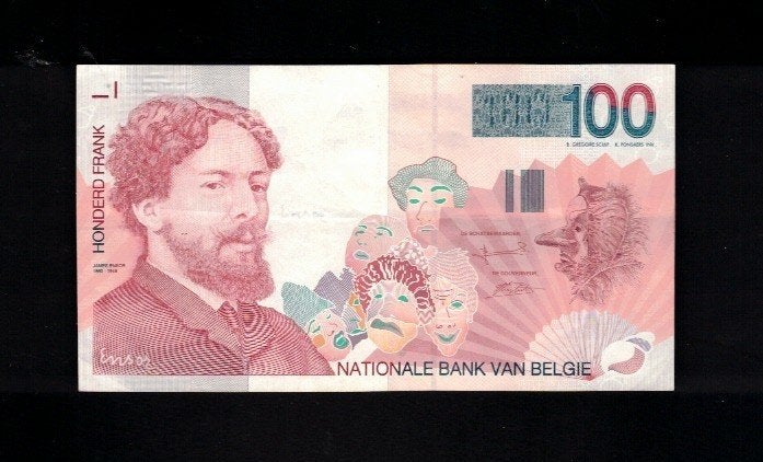 Billet belge de 100 Franc - James Ensor, Enlèvement ou Envoi, Billets en vrac