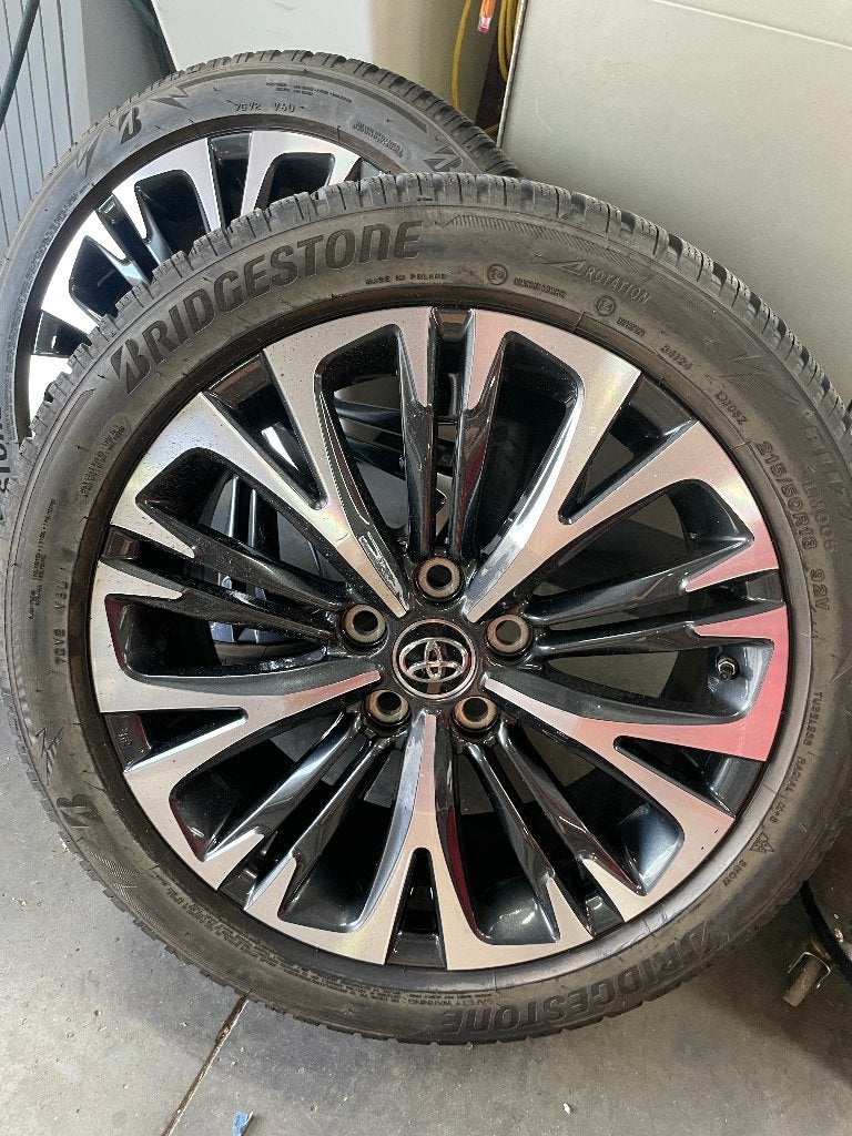 18" originele Toyota velgen + Bridgestone winterbanden -ZGAN, Ophalen, 18 inch, Velg(en), Winterbanden