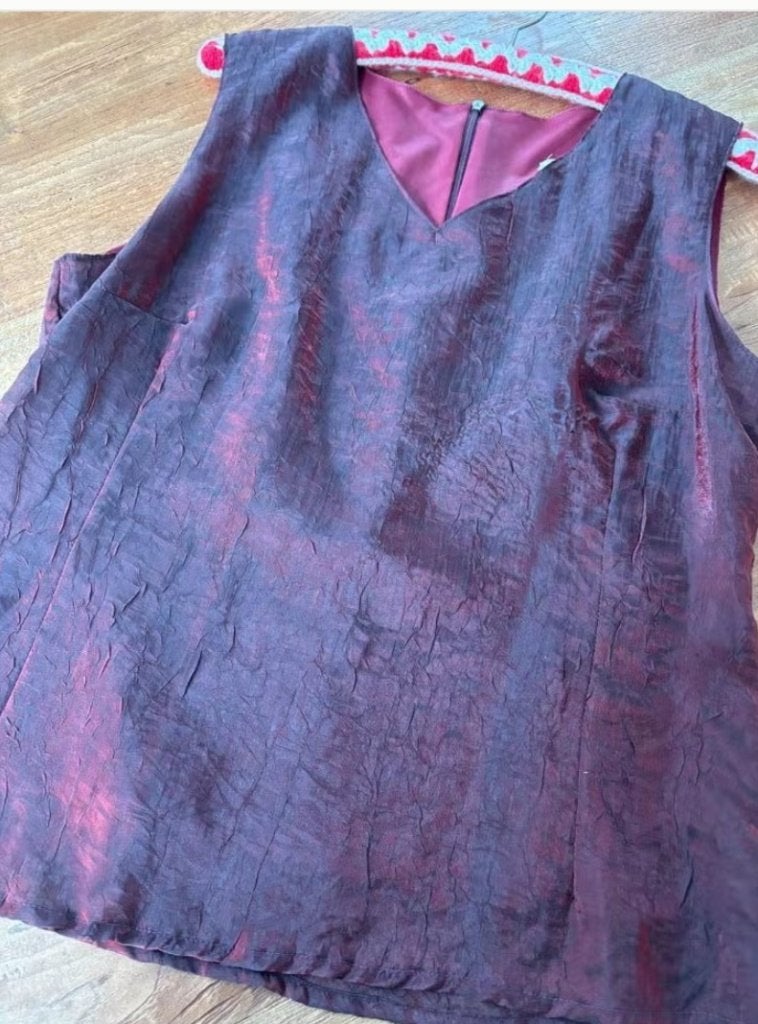 Blouse vintage taille 44, Taille 42/44 (L), Enlèvement ou Envoi, Comme neuf, Violet