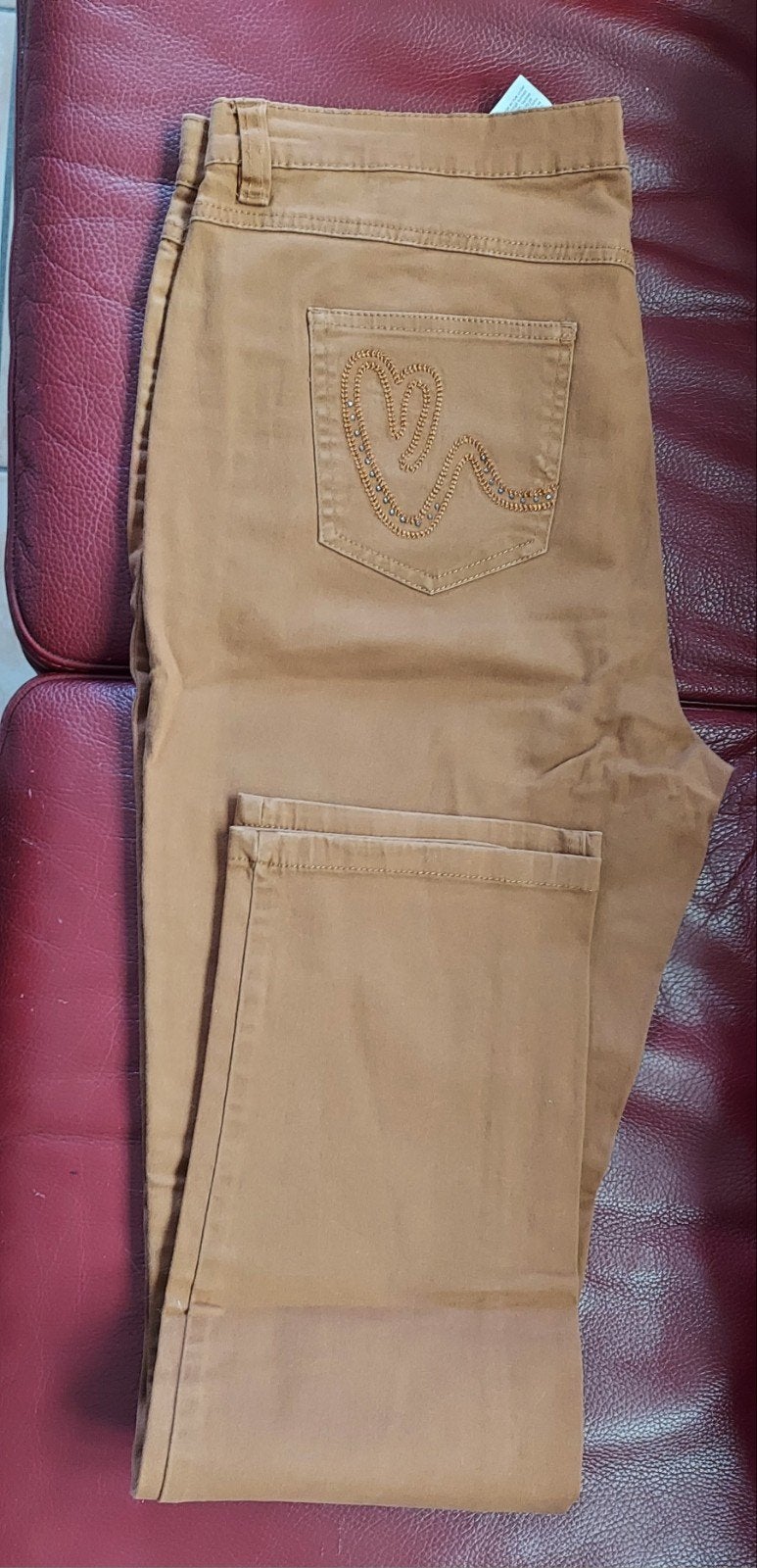 pantalon dame brun clair 44, Kleding | Dames, Broeken en Pantalons, Ophalen of Verzenden, Bruin