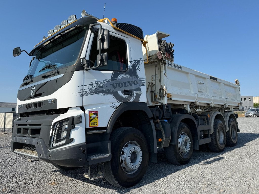 Volvo FMX 450*Bi-dump*Meiller*8x4* Euro6, Automaat, Testrit aan huis, Stof, Euro 6