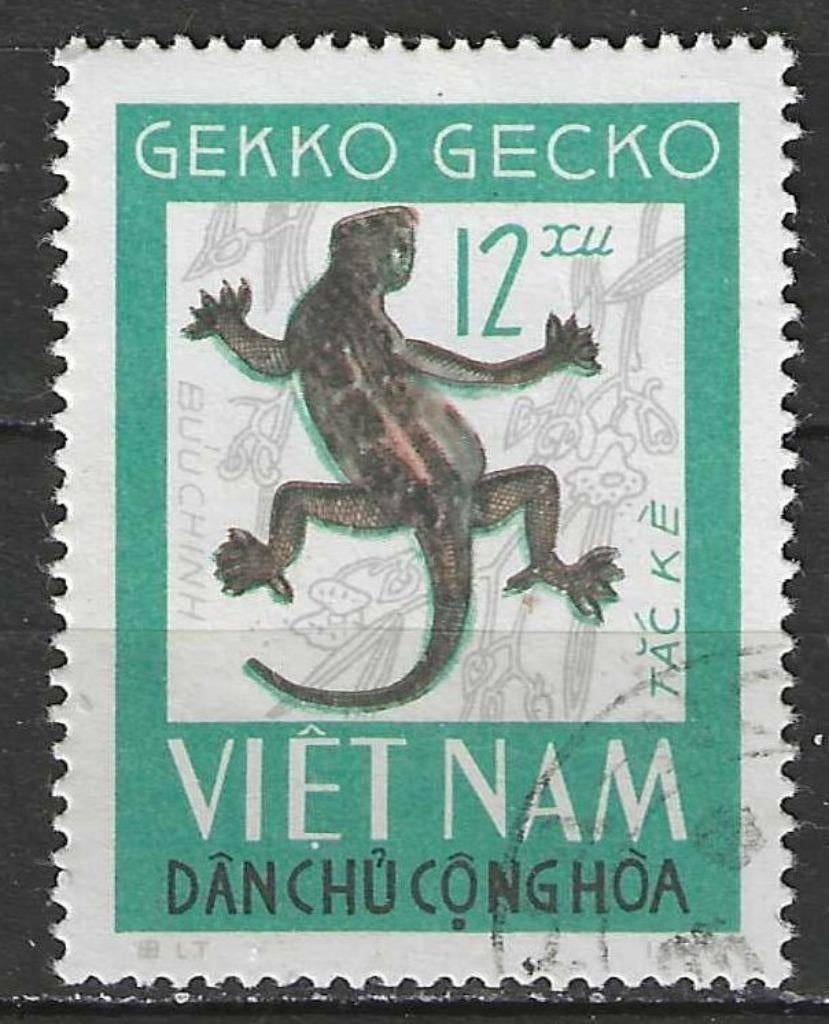 Noord-Vietnam 1966 - Yvert 488 - Reptielen - 12 xu (ST), Verzenden, Gestempeld
