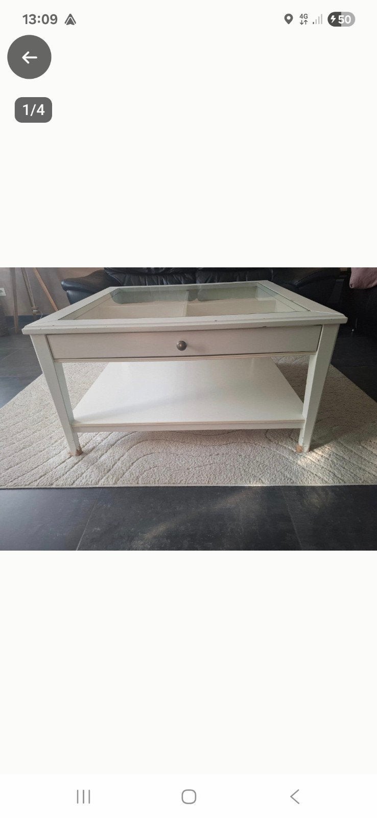 a donner table de salon en bon état  Doit partir rapidement, Maison & Meubles, 50 – 75, 50 à 100 cm, Carré, Enlèvement