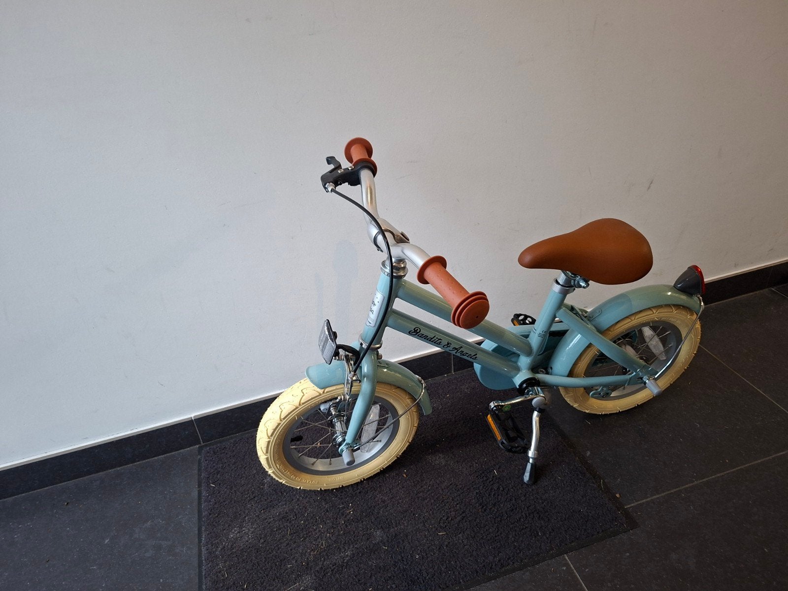 Kinderfiets 12 inch - Bandits and Angels Retro Rider Blauw, Frein à rétropédalage, Comme neuf, Enlèvement, Moins de 16 pouces