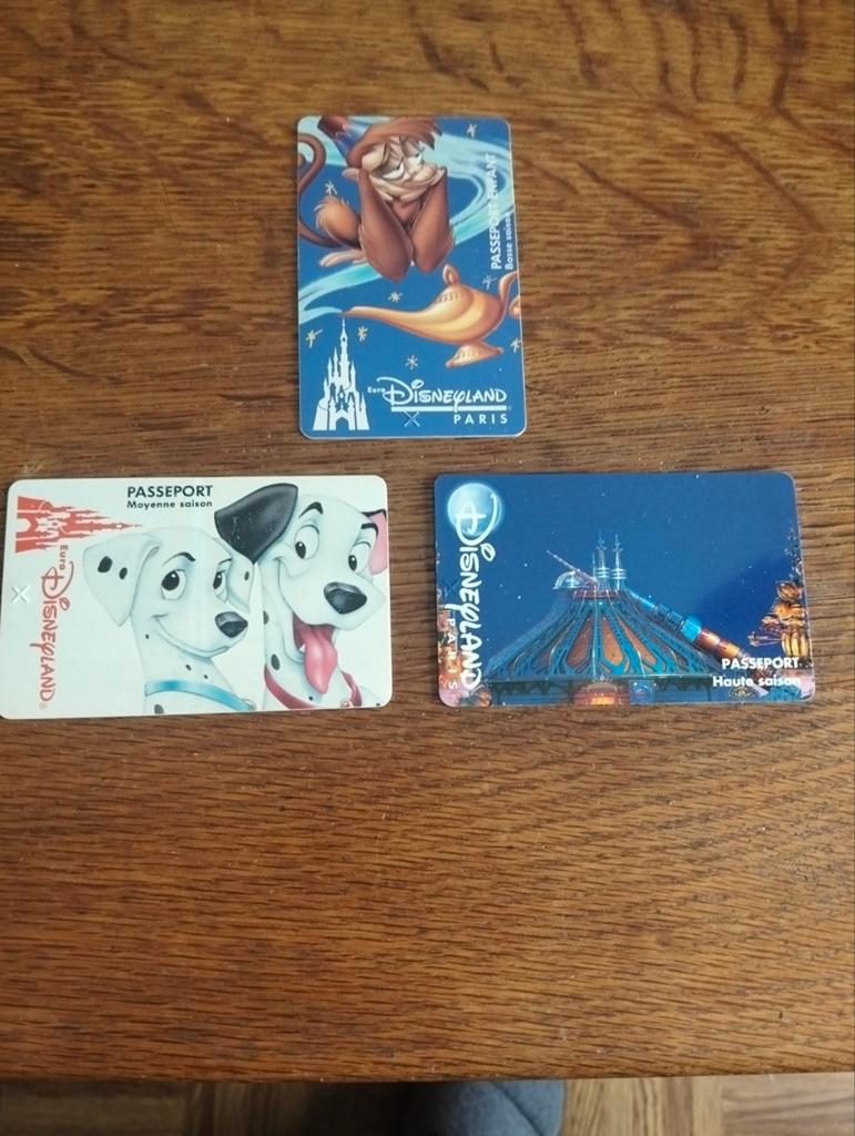 3 inkom kaarten Euro Disney, Verzamelen, Ophalen of Verzenden