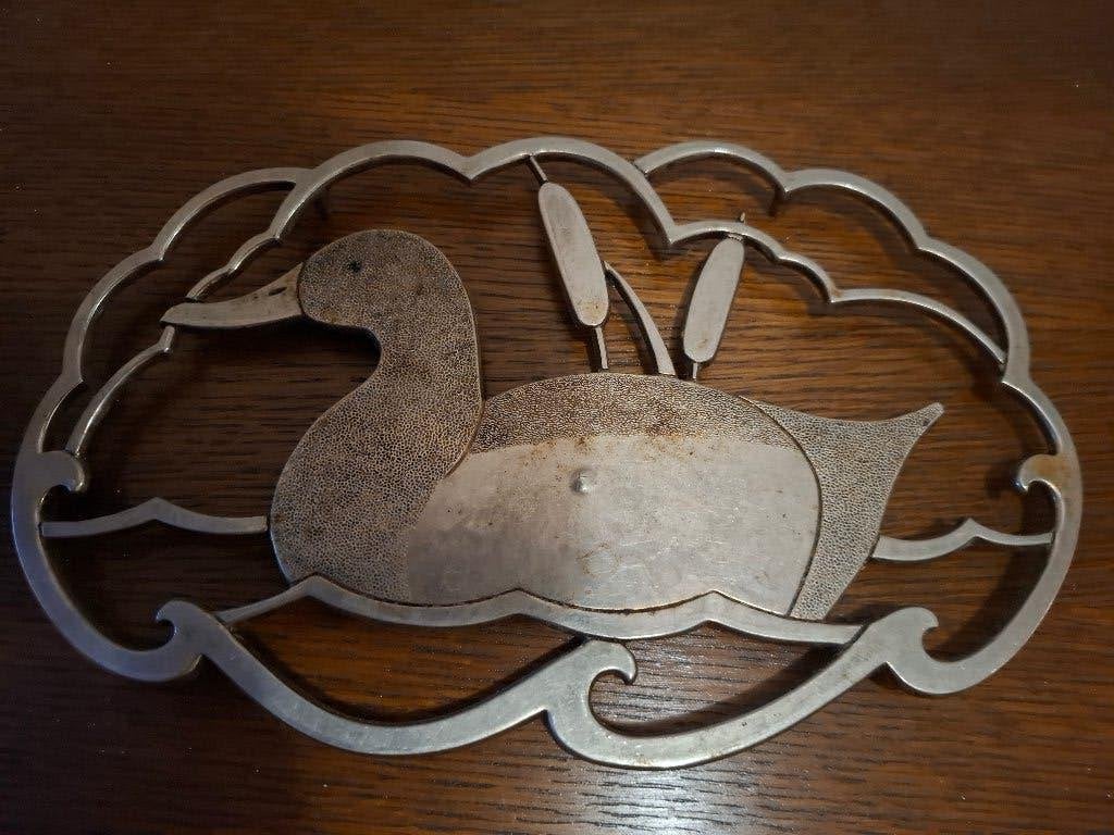 Vintage kookpot onderzetter, Huis en Inrichting, Ophalen, Pannenonderzetter, Gebruikt, Metaal