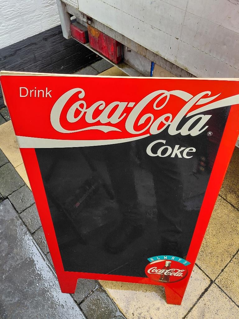 Coca-Cola bord, Verzamelen, Ophalen, Gebruikt, Reclamebord