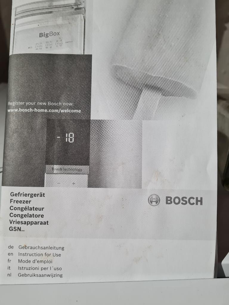 Bosch GSN29MW30 diepvriezer, Ophalen, Gebruikt, Vrieskast