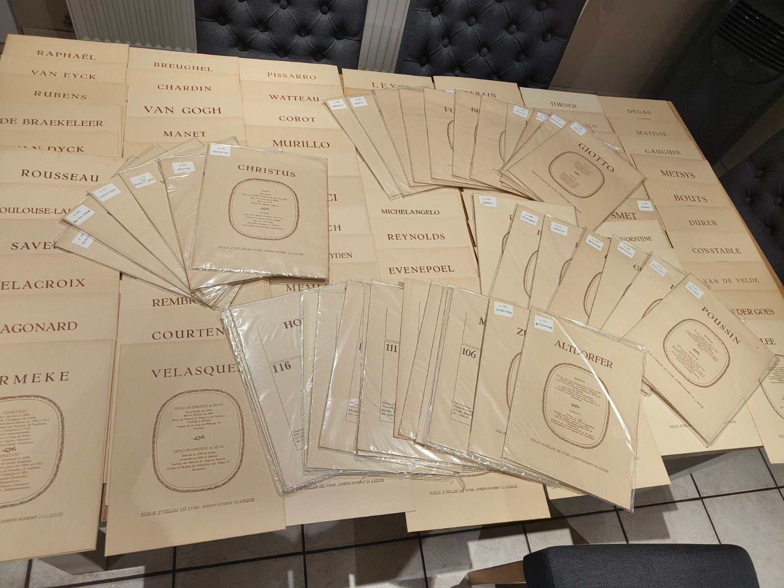 Grote verzameling / lot van 110 kunstmappen Soubry Roeselare, Enlèvement