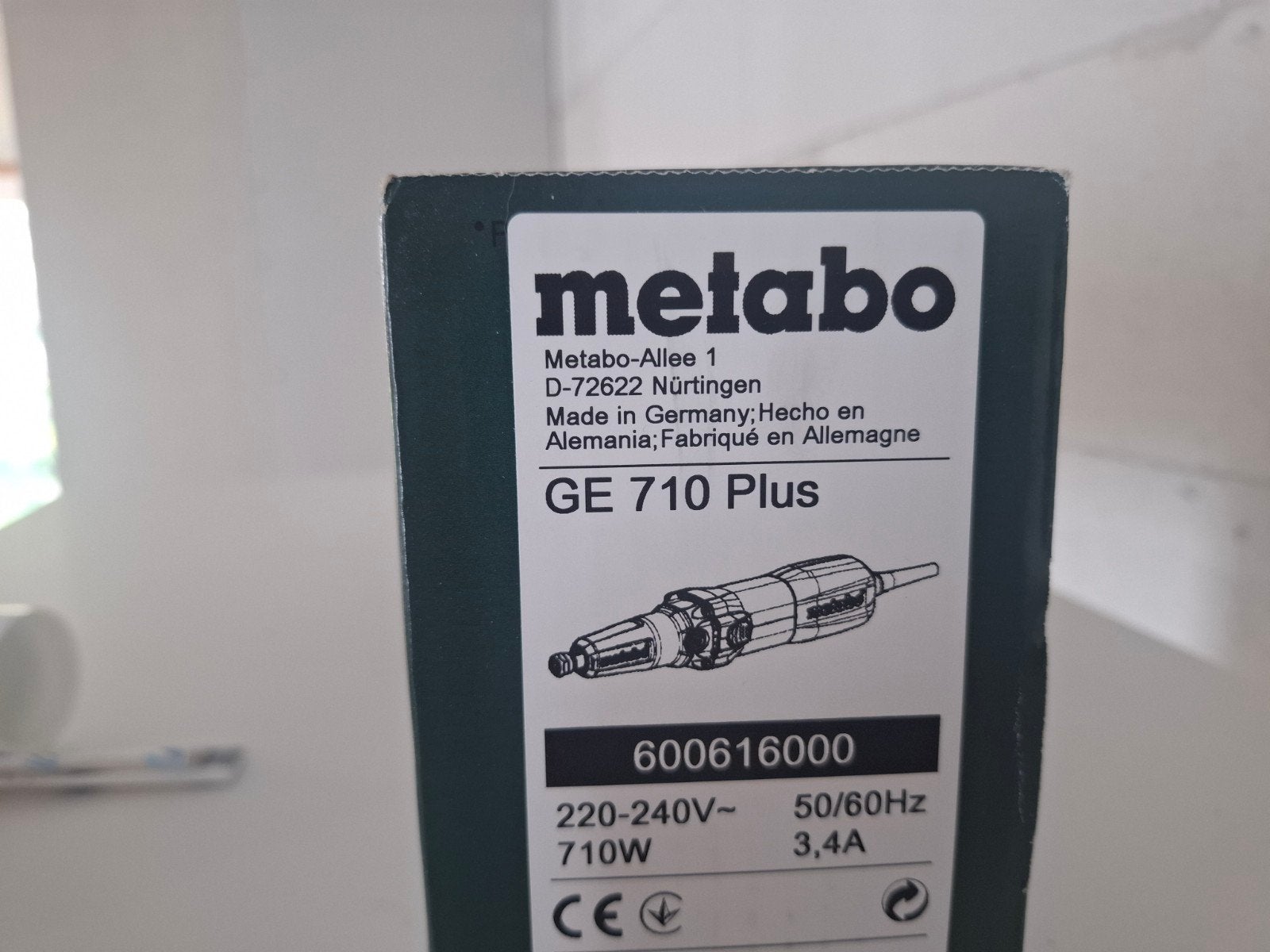 Metabo frees GE 710 plus slijper nieuw, Enlèvement