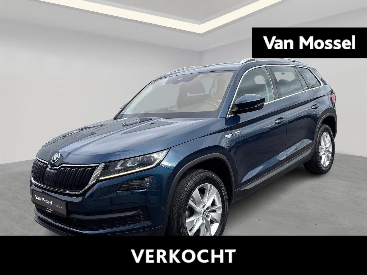 Skoda Kodiaq 1.5 TSI 110kW DSG7 Style, Auto's, Stof, 4 cilinders, Blauw, 5 zetels