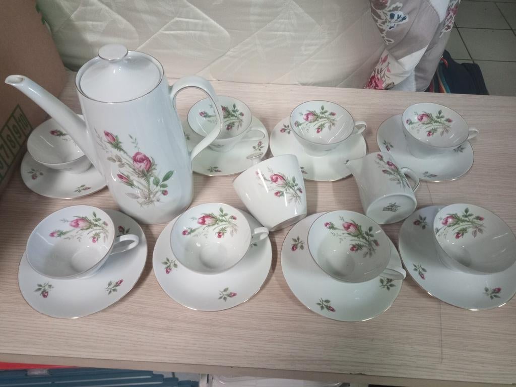 Service à café porcelaine Bavaria 1958 / 8 pers, Antiquités & Art, Enlèvement