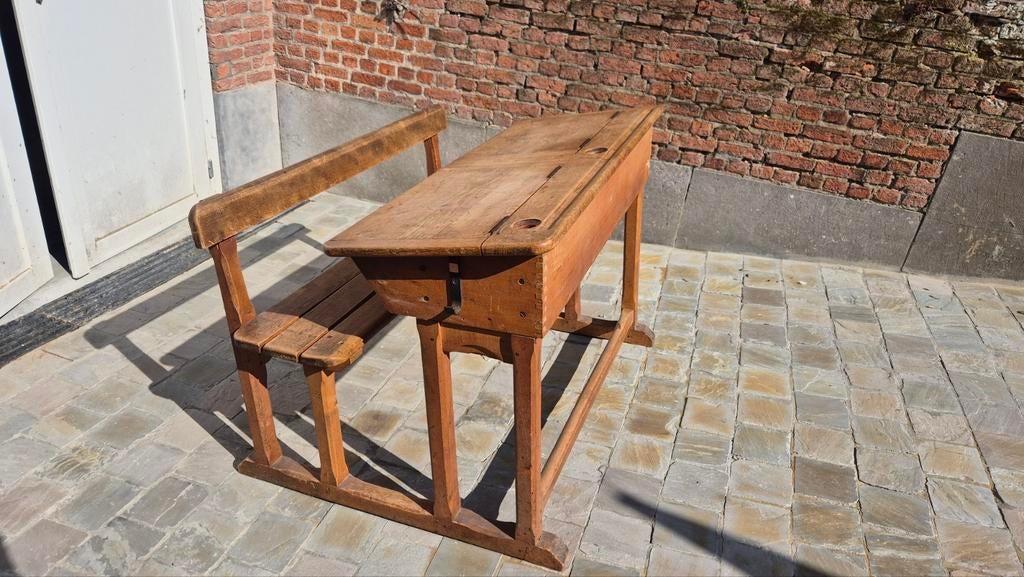 Bureau pupitre enfant ecolier vintage