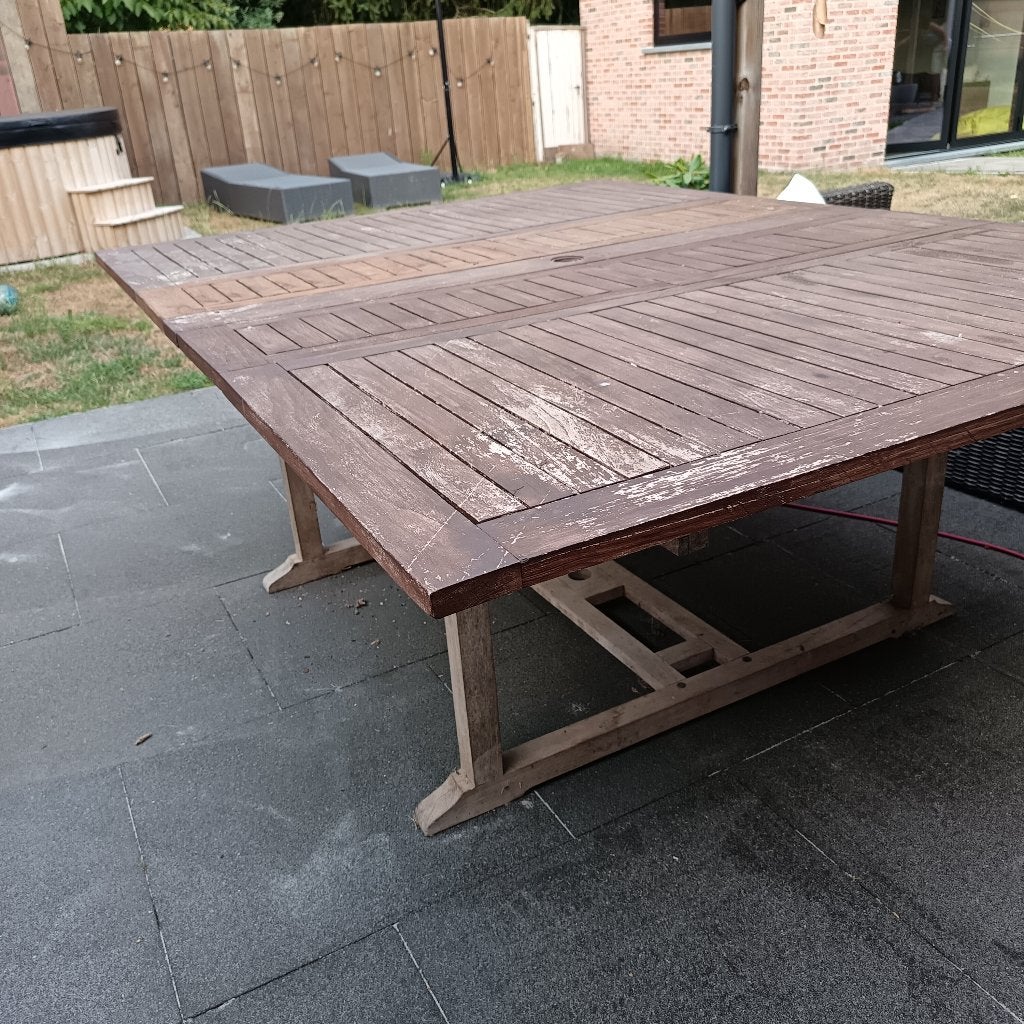 Tuintafel teak, Ophalen, Gebruikt, Vierkant, Hout
