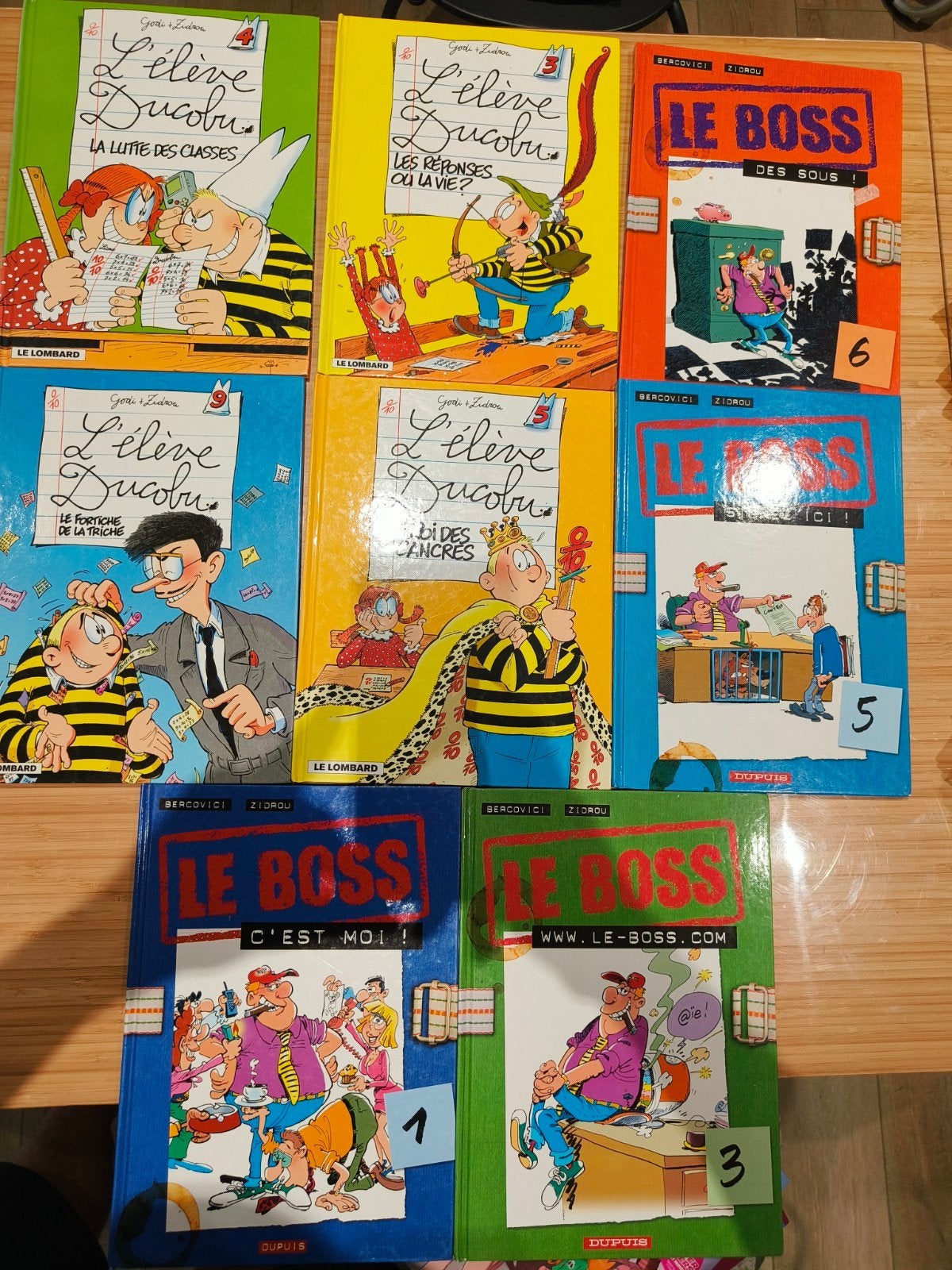 lot 8 BD l'élève Ducobu et le boss, Plusieurs BD, Enlèvement, Utilisé