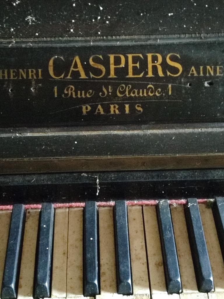 Buffet piano "Henri Caspers Aine", Musique & Instruments, Pianos, Enlèvement, Utilisé, Noir, Piano