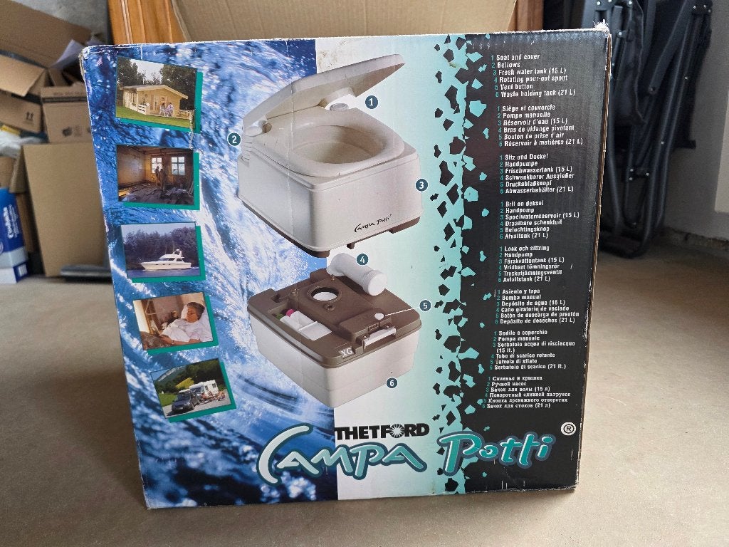 Kampeertoilet, Enlèvement, Utilisé