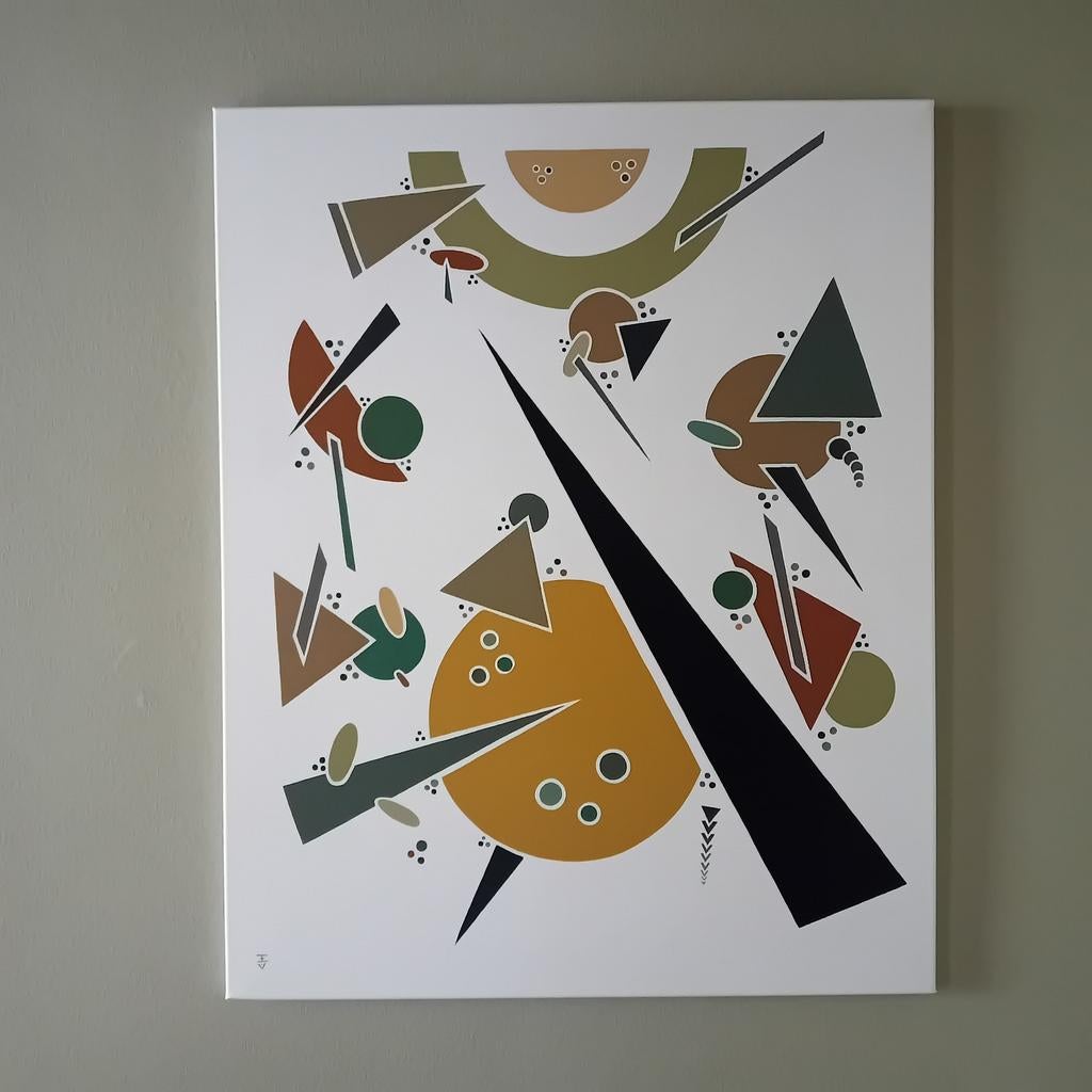 Abstract schilderij, Ophalen