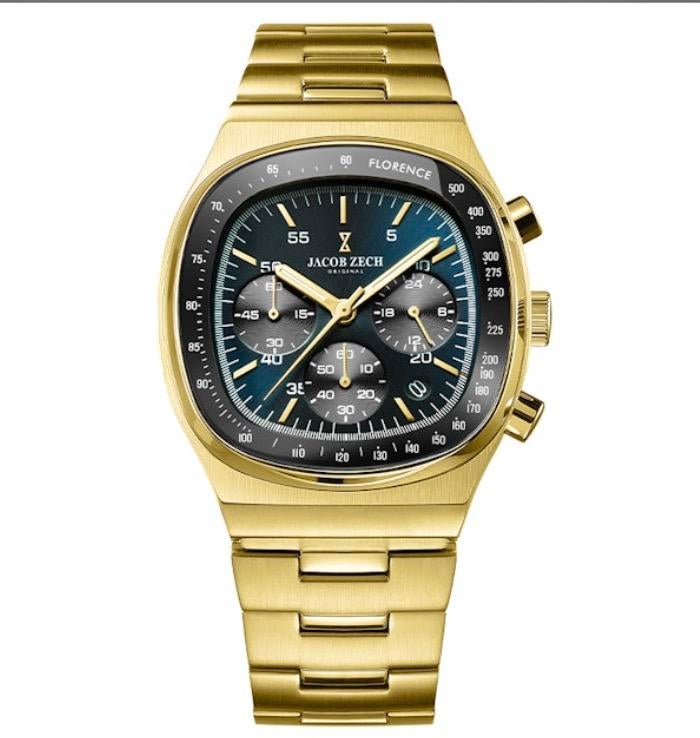 Jacob Zech Florence Z3.1535.004 Niuewe horloge, Handtassen en Accessoires, Horloges | Heren, Staal, Staal, Polshorloge, Nieuw