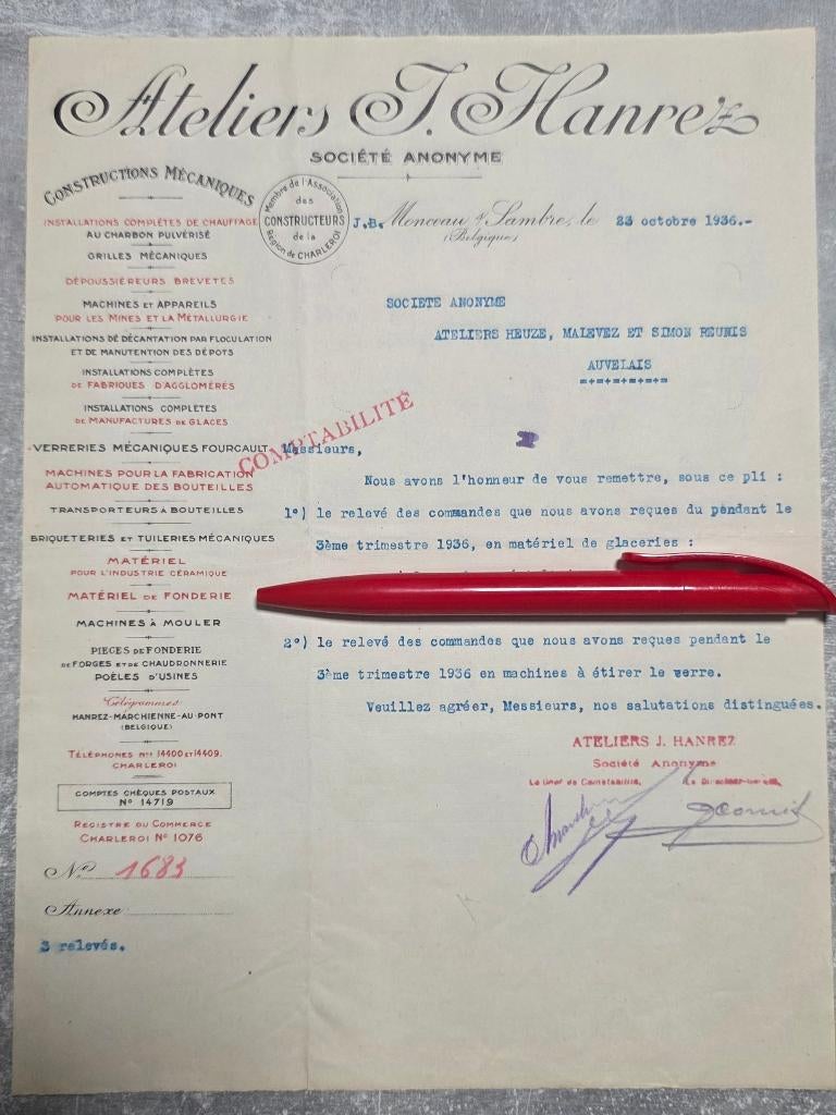 Monceau sur sambre+Auvelais+Charles Heuze+Hanrez, Enlèvement, Comme neuf, Autres types