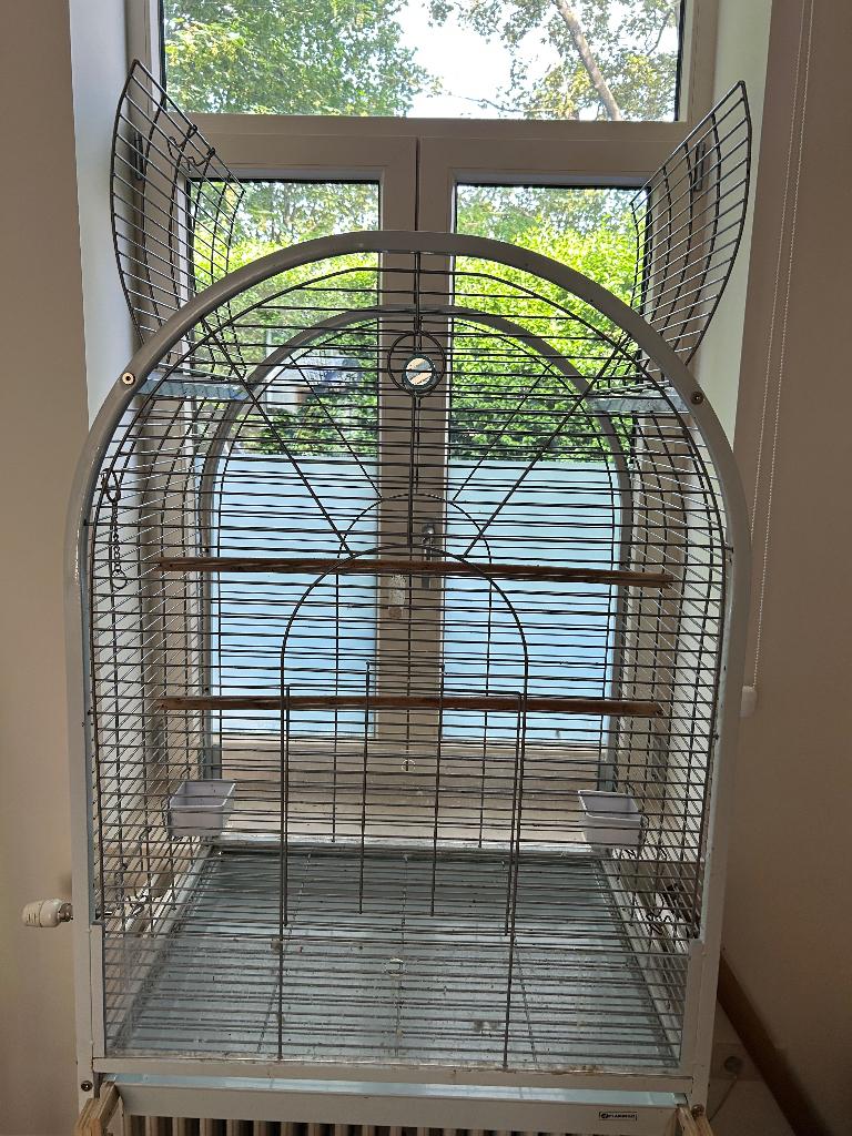 Cage perroquet, Animaux & Accessoires, Enlèvement, Comme neuf, Métal, Cage à oiseaux