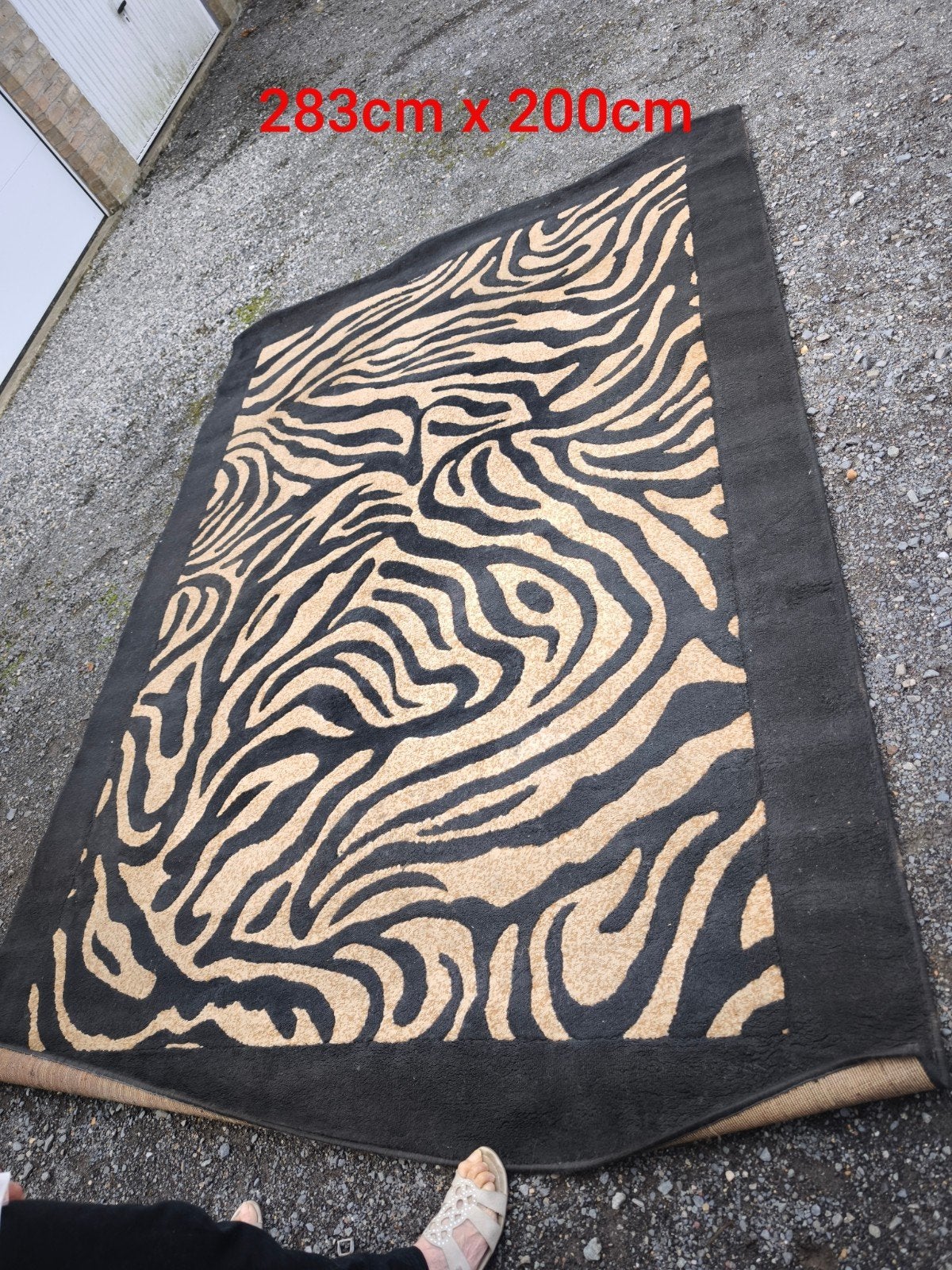 Zebra vloerkleed, Huis en Inrichting, Ophalen, Gebruikt