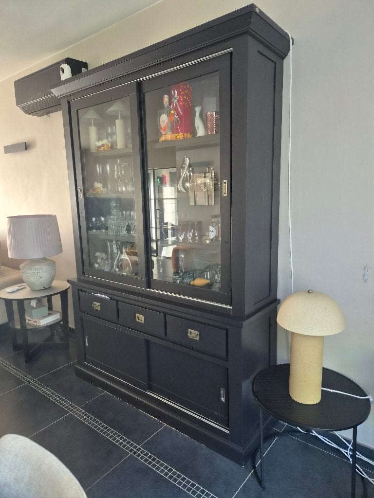 Mooi dressoir van massief hout, Ophalen, Gebruikt, Met lade(s), 200 cm of meer