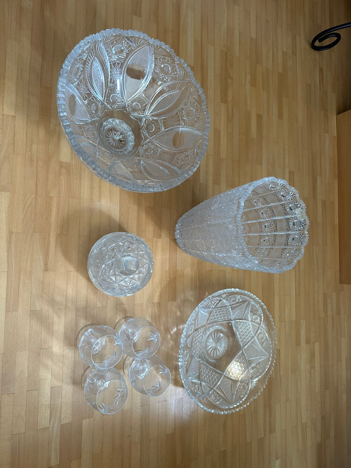 Bohemian cristal van 1989 gekocht in centrum praag, Antiek en Kunst, Ophalen
