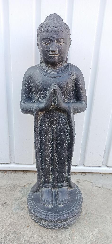 biddende vrouw in steen, Tuin en Terras, Ophalen, Nieuw, Steen, Mensenbeeld