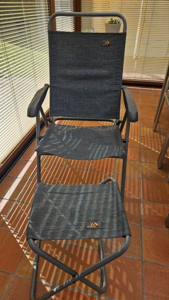 2 FAUTEUILS + 2 TABOURETS de camping, Ophalen