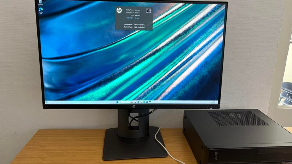 Hp monitor 27inch 1440p (QHD), Computers en Software, Monitoren, Zo goed als nieuw, 60 Hz of minder, DisplayPort, HDMI, In hoogte verstelbaar