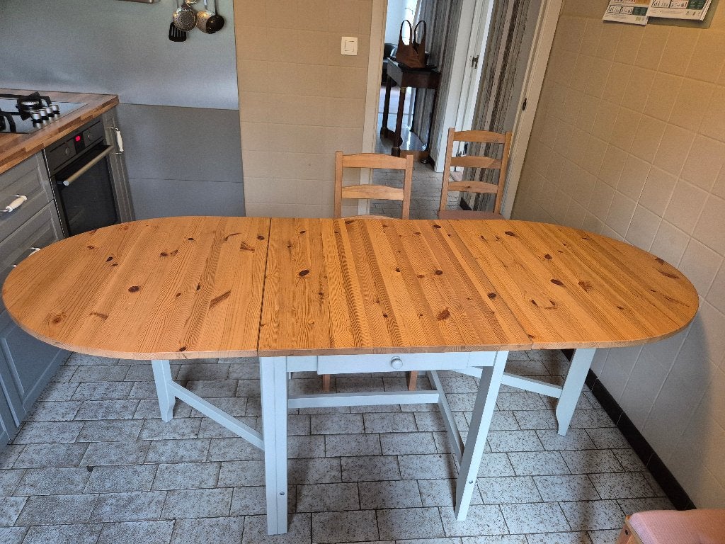 Table en pin, Maison & Meubles, 150 à 200 cm, Enlèvement, Utilisé, 50 à 100 cm