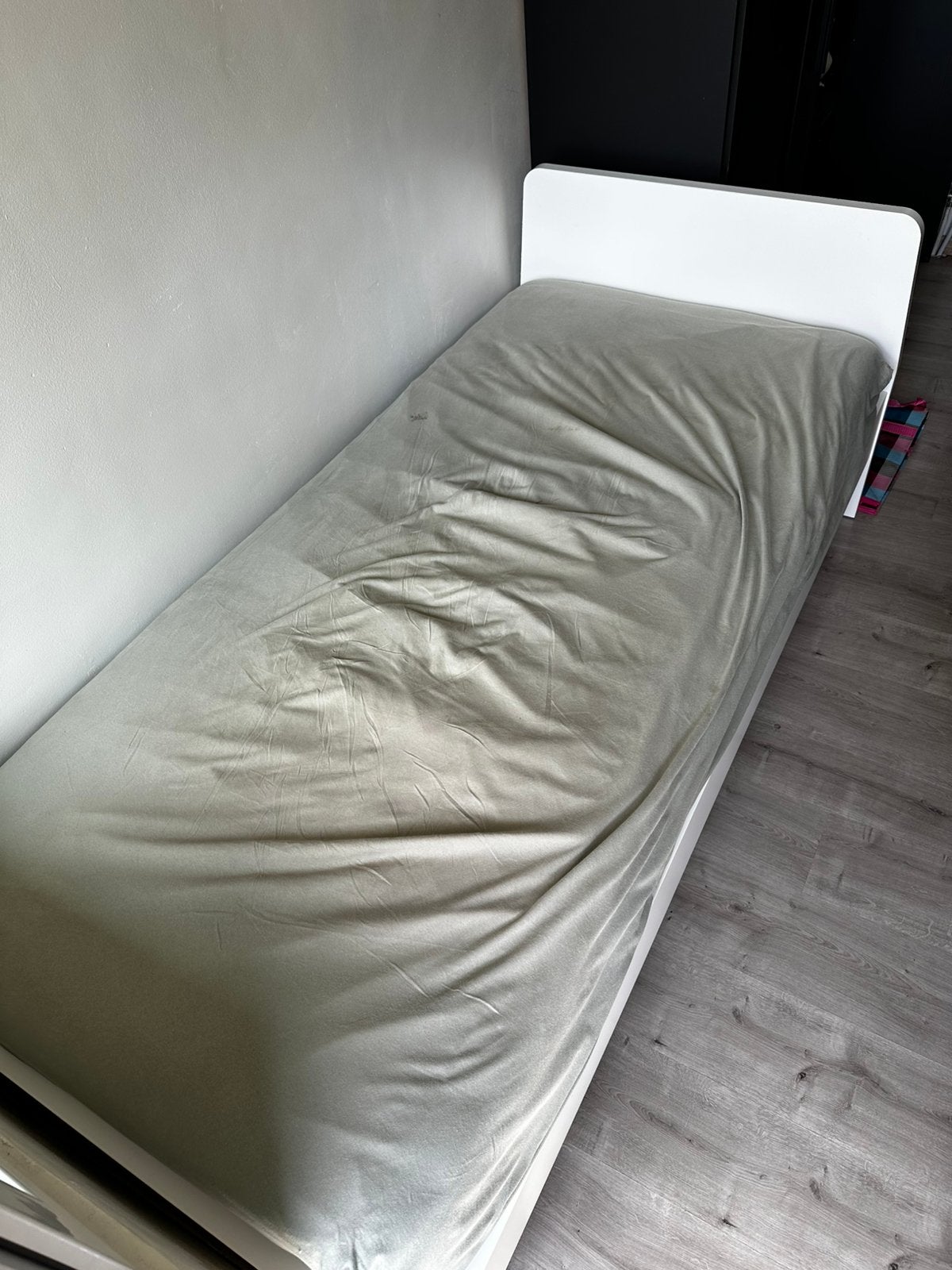 Bedframe te koop, Une personne, Enlèvement, Utilisé, 200 cm