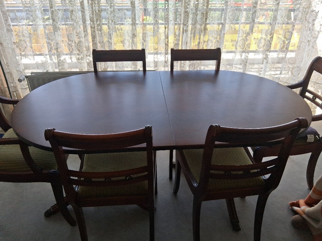 Salle à manger en bois avec 6 chaises, Enlèvement, Utilisé, 4 à 6 chaises