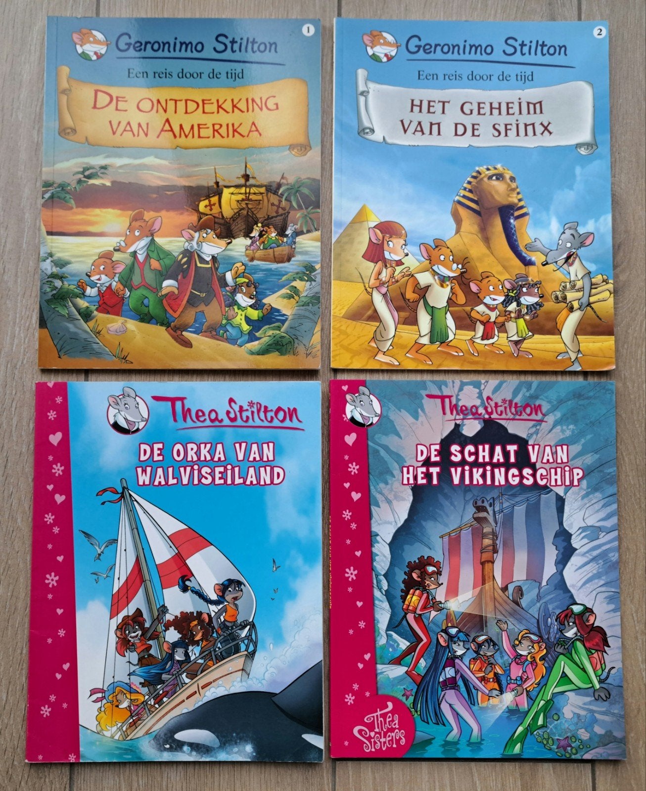strips: Geronimo Stilton / Thea Stilton, Boeken, Stripverhalen, Ophalen of Verzenden, Zo goed als nieuw