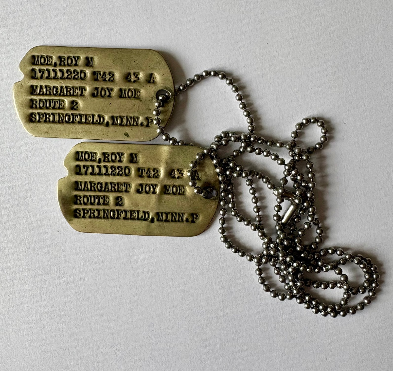 WW2 US Army dog tags, Ophalen of Verzenden
