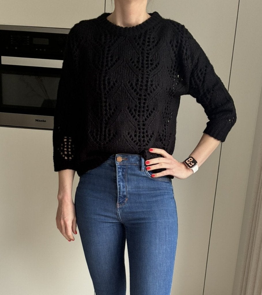 Zwarte gebreide Trui van CKS (Maat S), Kleding | Dames, Zwart, Ophalen of Verzenden, Zo goed als nieuw, Maat 36 (S)