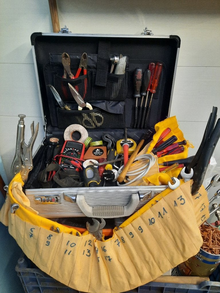 gevulde gereedschapskoffer, Doe-het-zelf en Bouw, Ophalen, Gevuld, Gebruikt