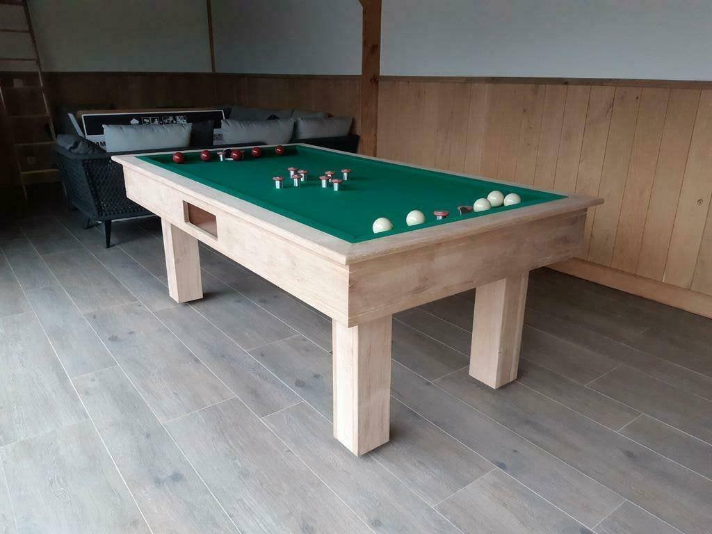 Tapbiljart Block — massieve eik, tijdloos | ’t Clubke, Ophalen, Nieuw, Biljarttafel