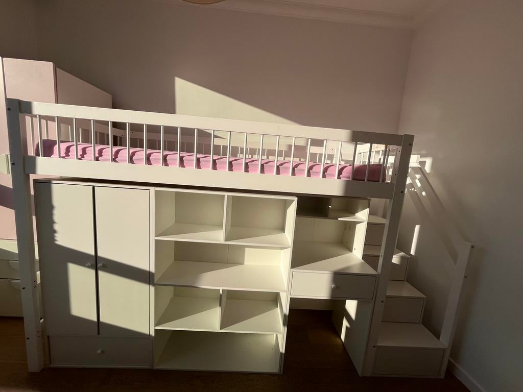lit superposé avec escalier et meubles, Enlèvement, Neuf, Lits superposés