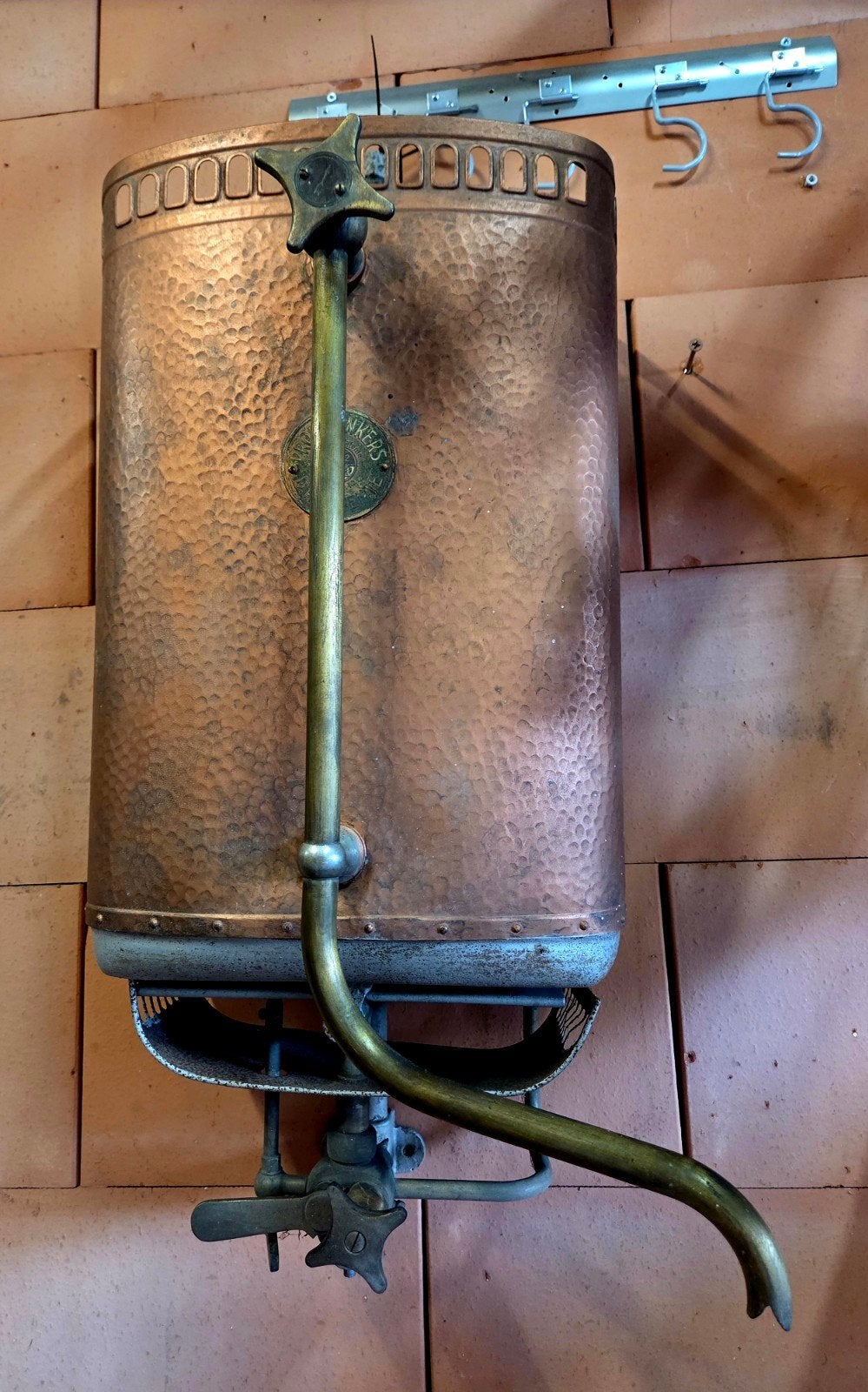 Antieke Koperen Geiser – Prof. Junkers (W32), Ophalen, Koper