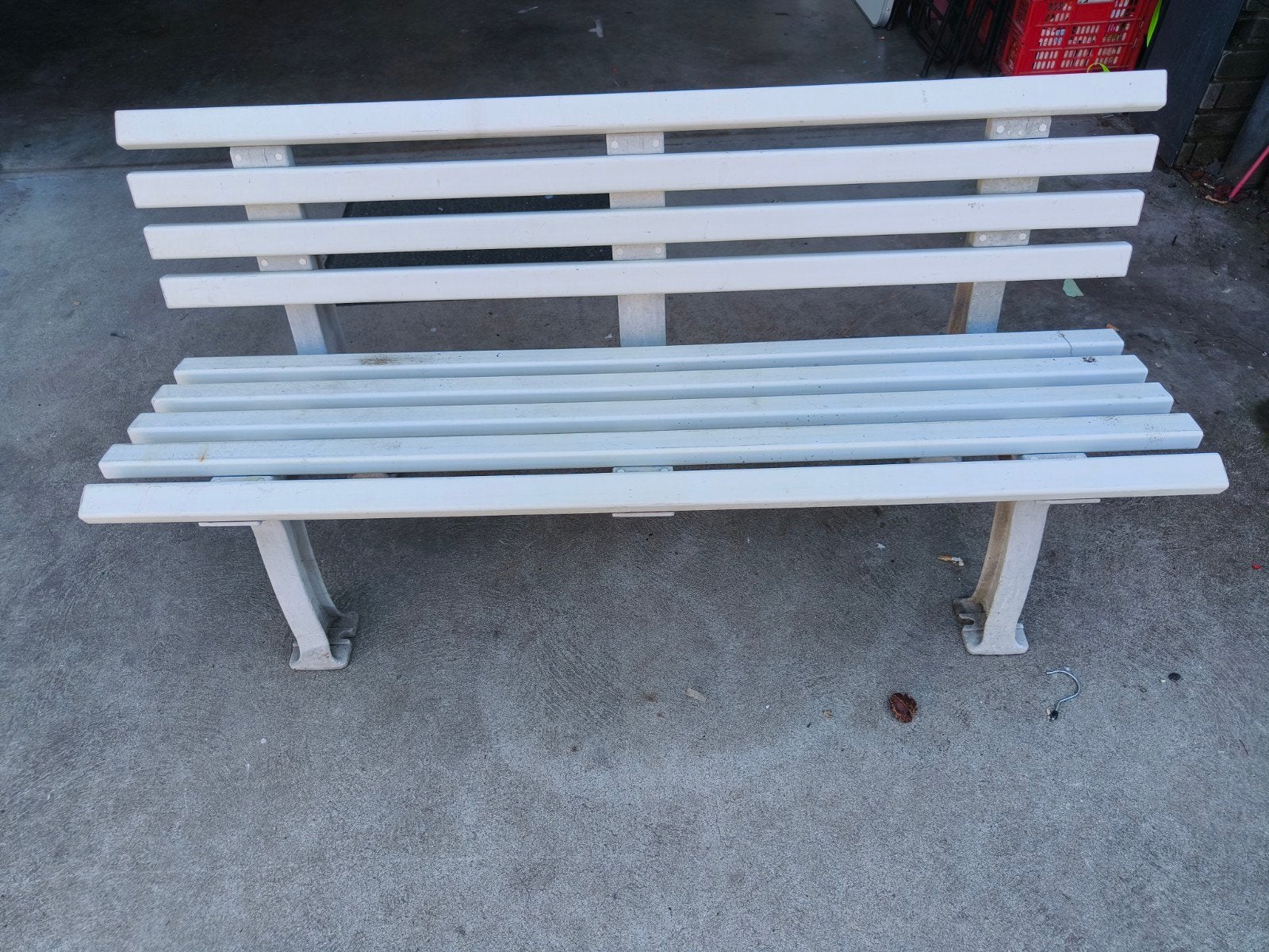 witte plastic tuinbank, Tuin en Terras, Ophalen, Plastic