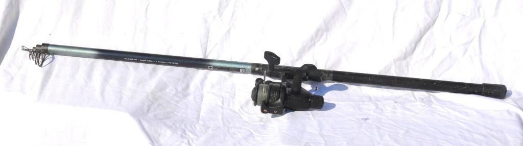 canne a pèche telescopique au lancer arca avec moulinet (5), Enlèvement ou Envoi, Utilisé, Canne à pêche complète